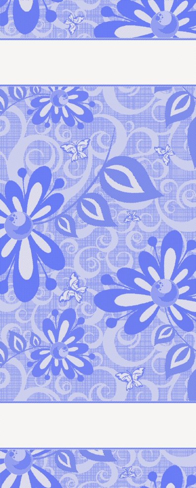 runner fiori - blu